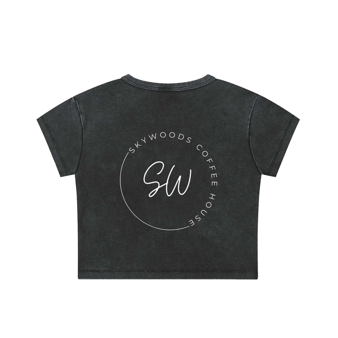 SkyWoods Coffee House Snow Washed Crop Top