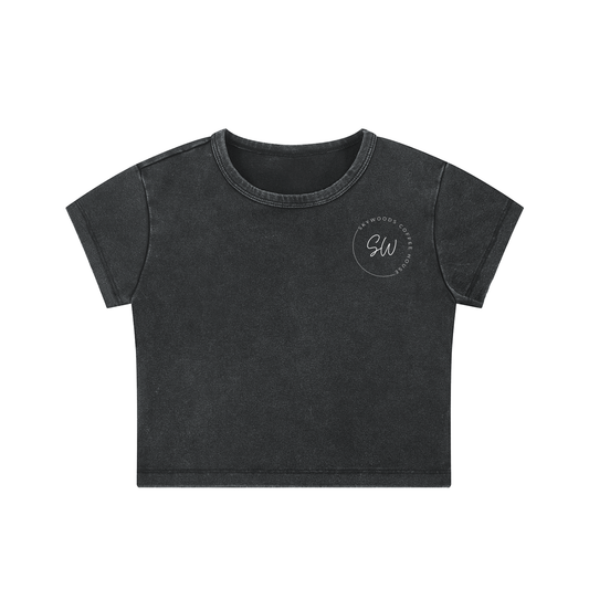 SkyWoods Coffee House Snow Washed Crop Top